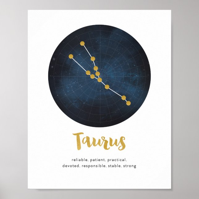 Taurus star sign print (Front)