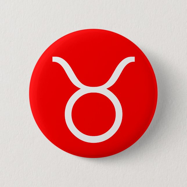 Taurus Symbol 6 Cm Round Badge (Front)