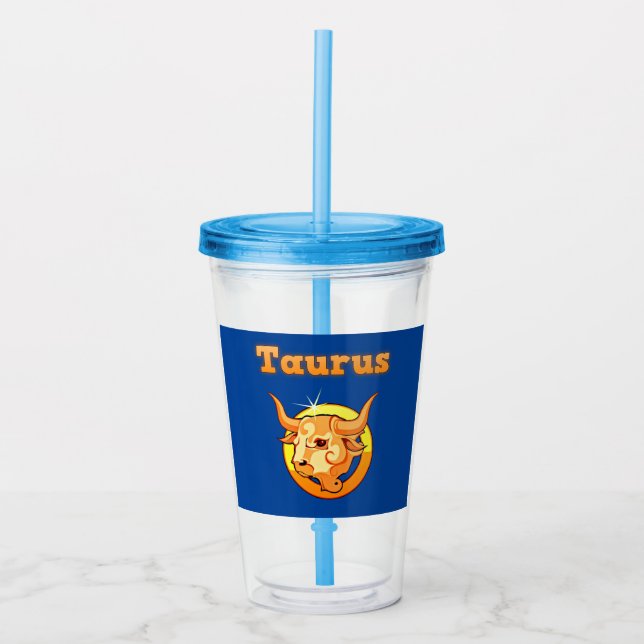 Taurus symbol     acrylic tumbler (Front)