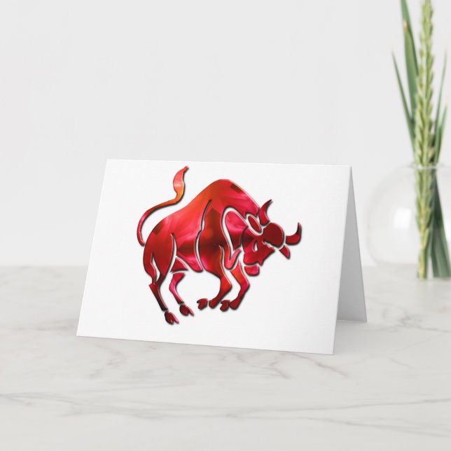 Taurus Symbol Greeting Card (Front)
