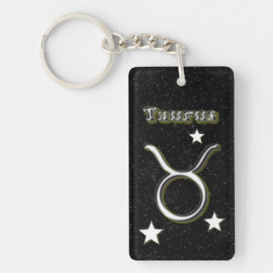 Taurus symbol key ring
