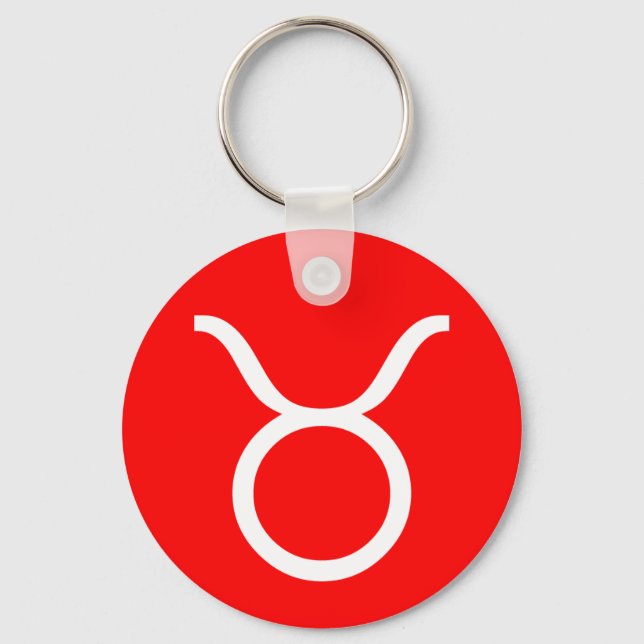Taurus Symbol Key Ring (Front)
