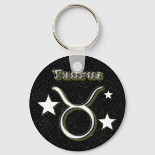 Taurus symbol key ring