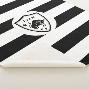 Taurus symbol sherpa blanket