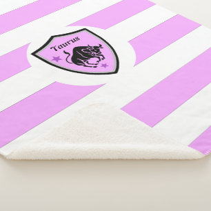 Taurus symbol sherpa blanket