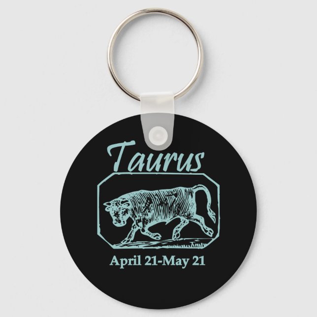Taurus Teal Key Ring (Front)