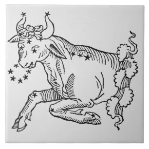 Taurus (the Bull) an illustration from the 'Poetic Ceramic Tile