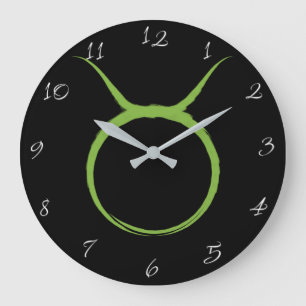 TAURUS The Bull Astrology Zodiac April May Sign Large Clock