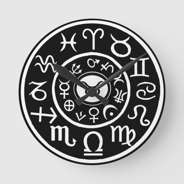 Taurus the Bull Celestial Zodiac Round Clock (Front)
