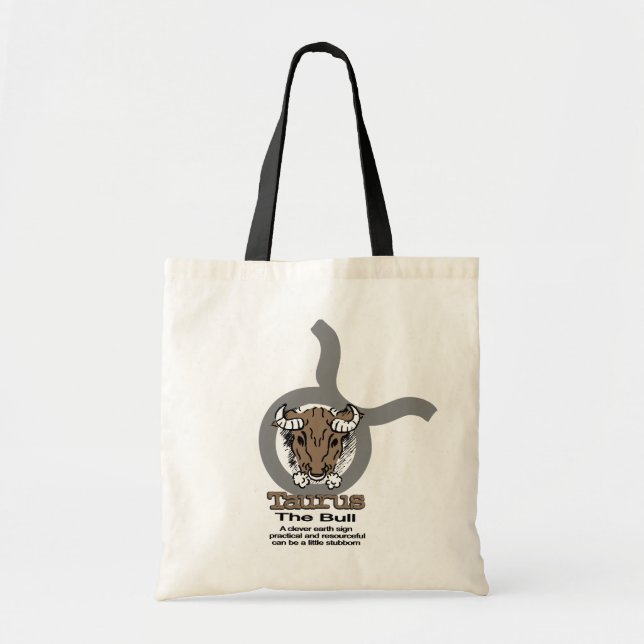 Taurus the bull zodiac astrology bag (Front)