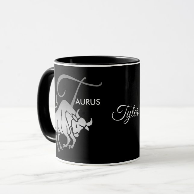 Taurus ♉ the Bull - Zodiac Horoscope Mug (Front Left)