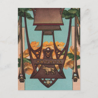 Taurus the Bull - Zodiac Postcard