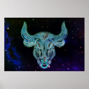 taurus the bull zodiac poster