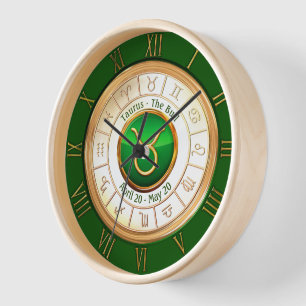 Taurus - The Bull Zodiac Sign Clock