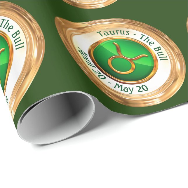 Taurus - The Bull Zodiac Sign Wrapping Paper (Roll Corner)