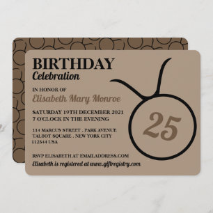 Taurus, The Bull, Zodiac Star Sign, Birthday Invitation