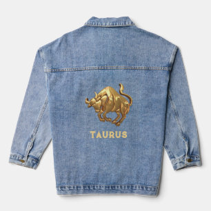 Taurus the Bull Zodiac Women's Denim Jacket