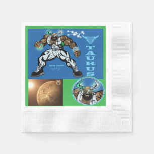 Taurus Theme birthday party favour Table Napkins. Napkin