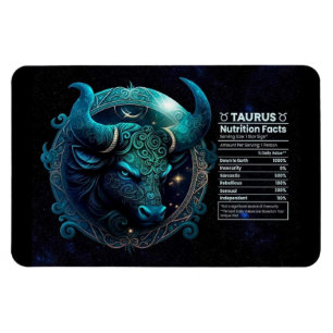 Taurus-Themed Nutritional Value  Magnet
