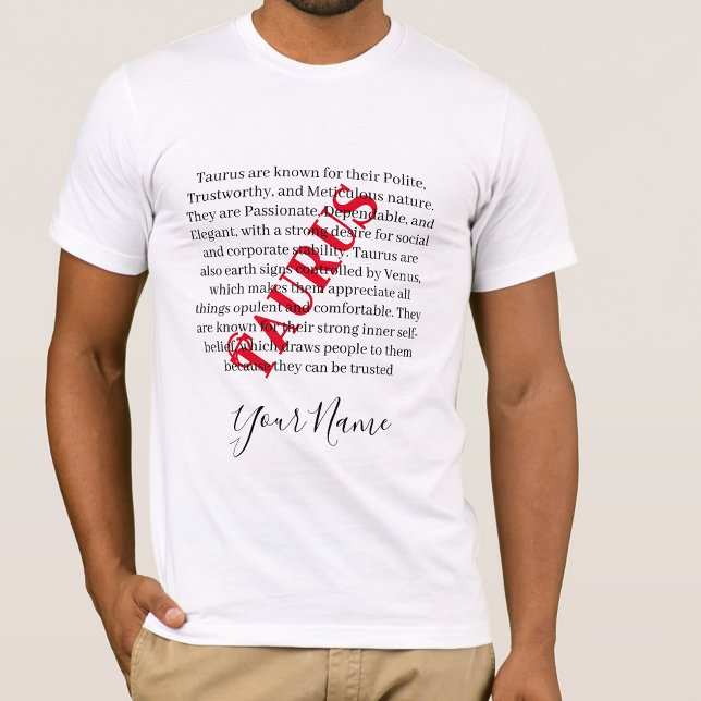 Taurus Traits and Zodiac Sign  T-Shirt (Creator Uploaded)