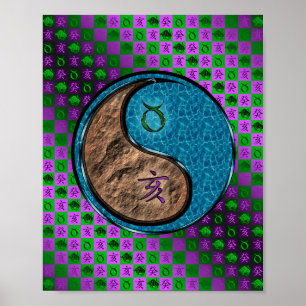 Taurus & Water Boar Poster