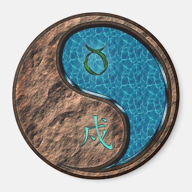 Taurus & Water Dog Magnet (Front)