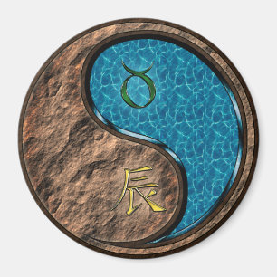 Taurus & Water Dragon Magnet
