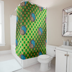 Taurus & Water Dragon Shower Curtain