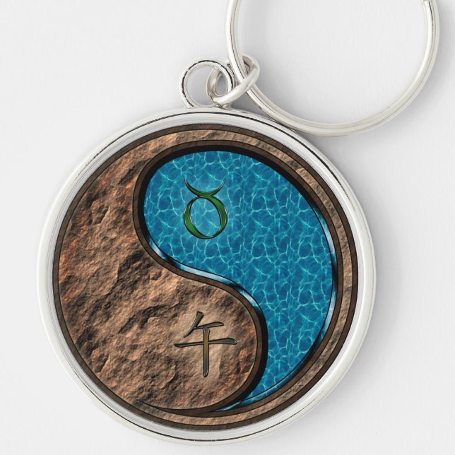 Taurus & Water Horse Key Ring (Front)