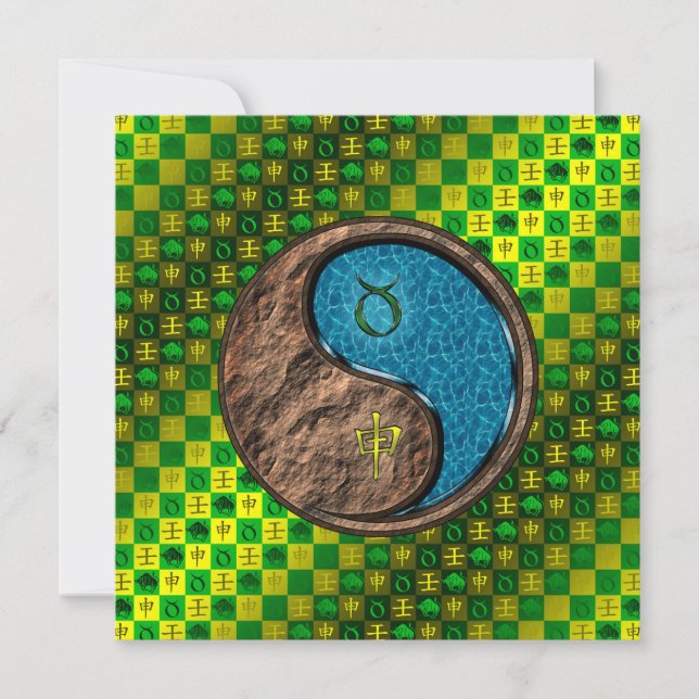 Taurus & Water Monkey Card (Front)