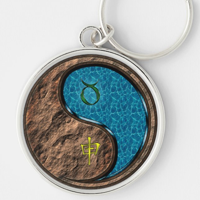 Taurus & Water Monkey Key Ring (Front)