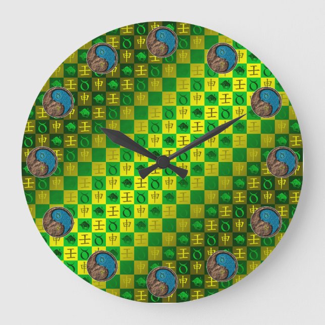 Taurus & Water Monkey Large Clock (Front)
