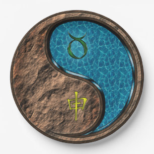 Taurus & Water Monkey Paper Plate