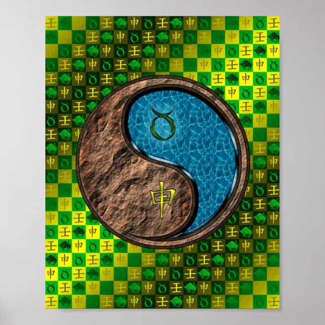 Taurus & Water Monkey Poster (Front)