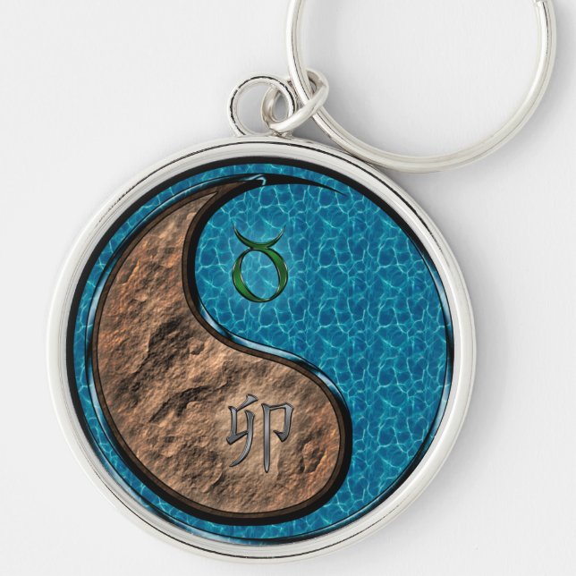 Taurus & Water Rabbit Key Ring (Front)