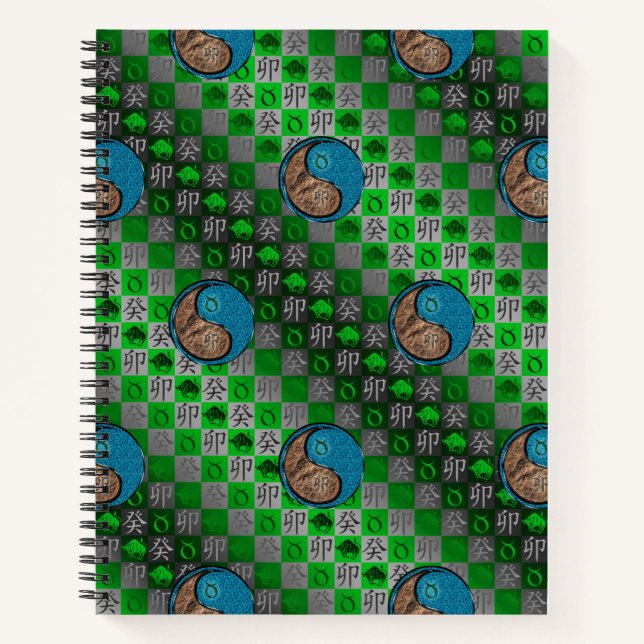 Taurus & Water Rabbit Notebook (Front)