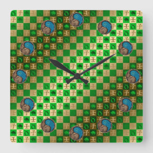 Taurus & Water Rat Square Wall Clock