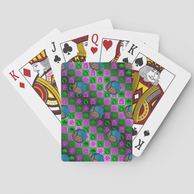 Taurus & Water Rooster Playing Cards (Back)