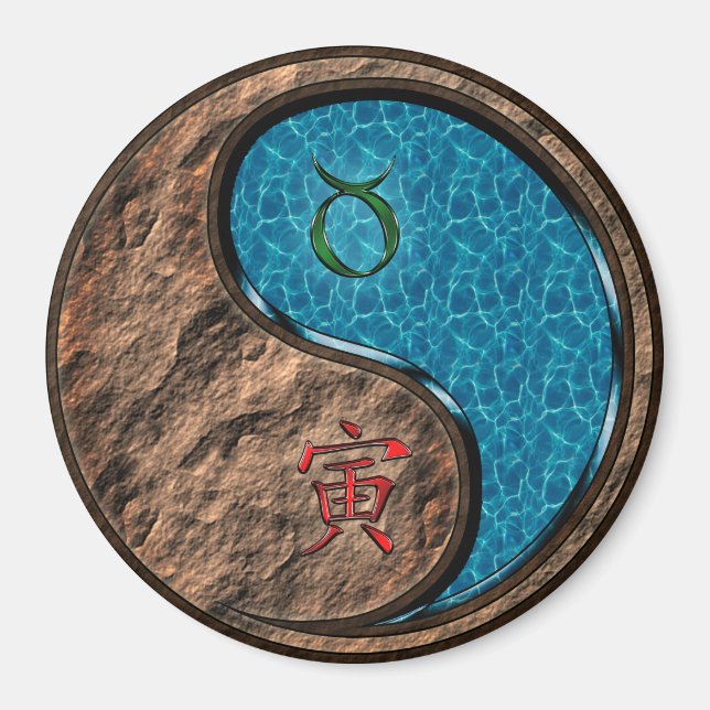 Taurus & Water Tiger Magnet (Front)