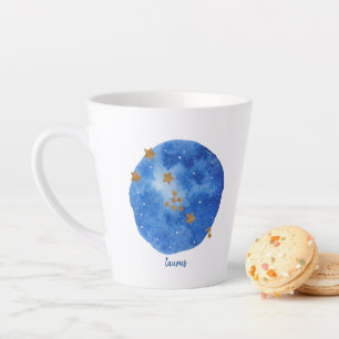 Taurus Watercolor Night Sky Constellation Zodiac Latte Mug