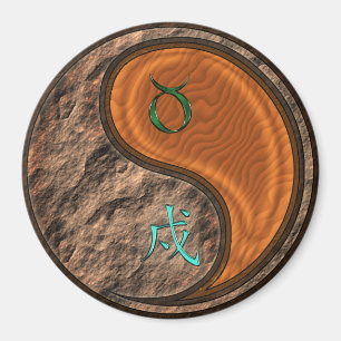 Taurus & Wood Dog Magnet