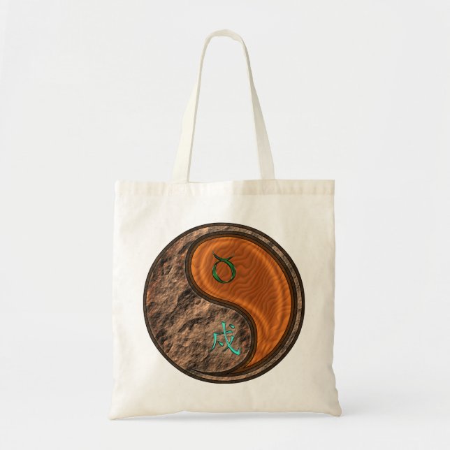 Taurus & Wood Dog Tote Bag (Front)