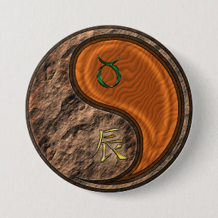 Taurus & Wood Dragon 7.5 Cm Round Badge