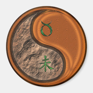 Taurus & Wood Goat Magnet