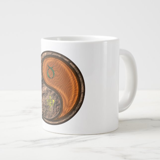Taurus & Wood Monkey Large Coffee Mug (Front Right)