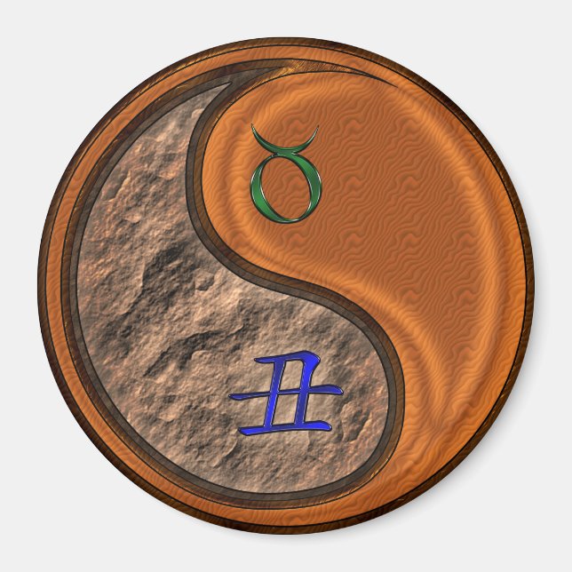 Taurus & Wood Ox Magnet (Front)