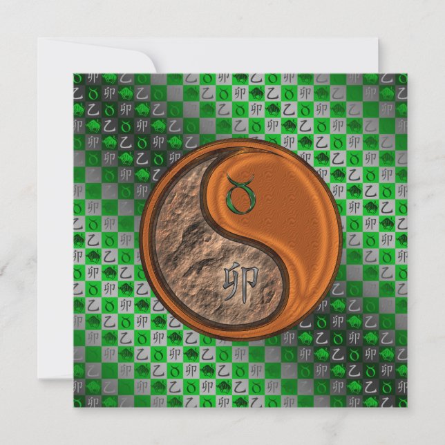 Taurus & Wood Rabbit Card (Front)
