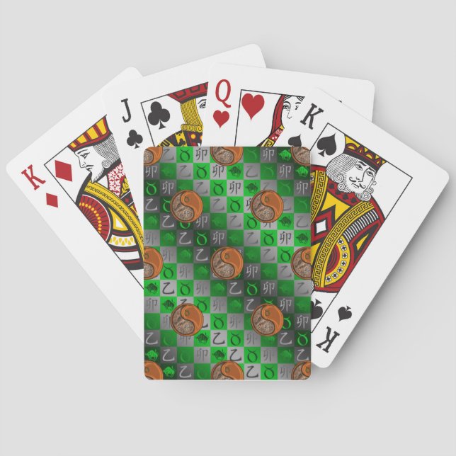 Taurus & Wood Rabbit Playing Cards (Back)