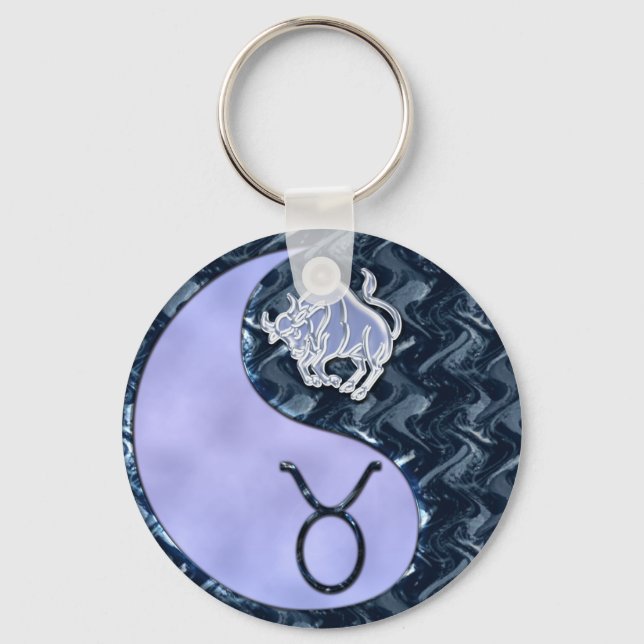 Taurus Yin Yang Key Ring (Front)