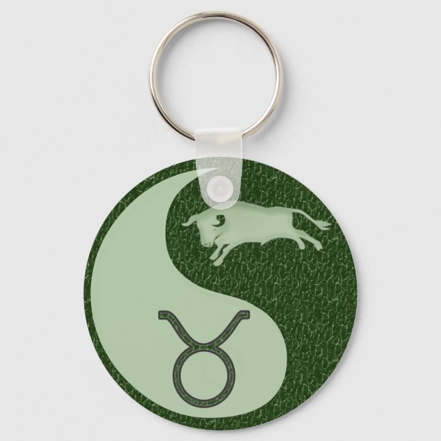 Taurus Yin Yang Key Ring (Front)